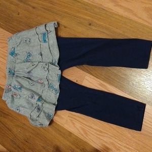 Girls leggings/skirt combo